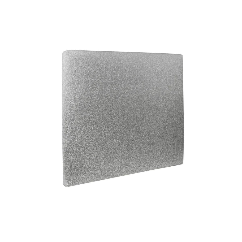 Testiera in tessuto bouclé grigio liscio L200 cm