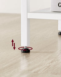 Comodino bianco Valora con cassetto e ripiano