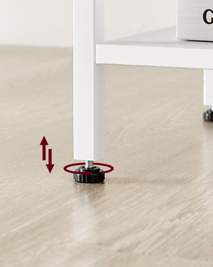 Comodino bianco Valora con cassetto e ripiano