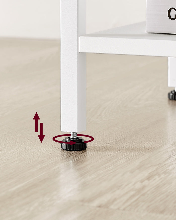 Comodino bianco Valora con cassetto e ripiano