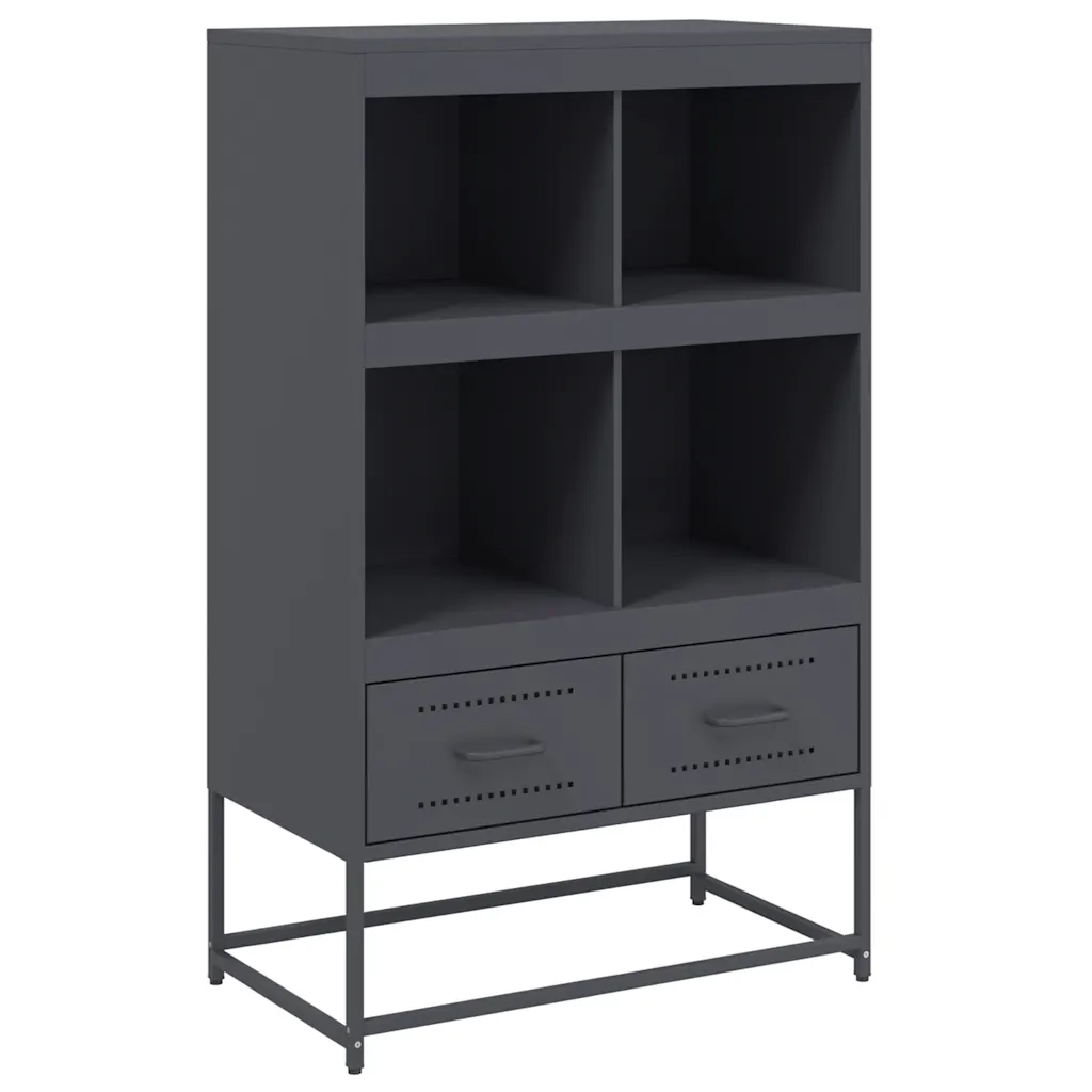 Credenza-Buffet-Armadio da cucina Antracite 68x39x111,5 cm Acciaio 780624