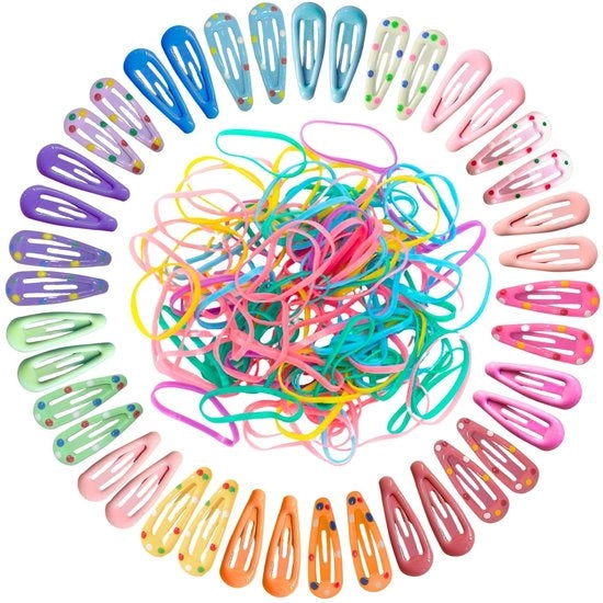 140 pezzi di spille per capelli, per bambine, accessori per capelli lisci, spille per capelli resistenti con punti, elastici delicati, spille per capelli per bambini, spille per capelli colorate per bambine e ragazze (macaron)