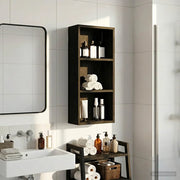 Armadio da bagno a muro Rovere Nero 30 x 14 x 70 cm 889328