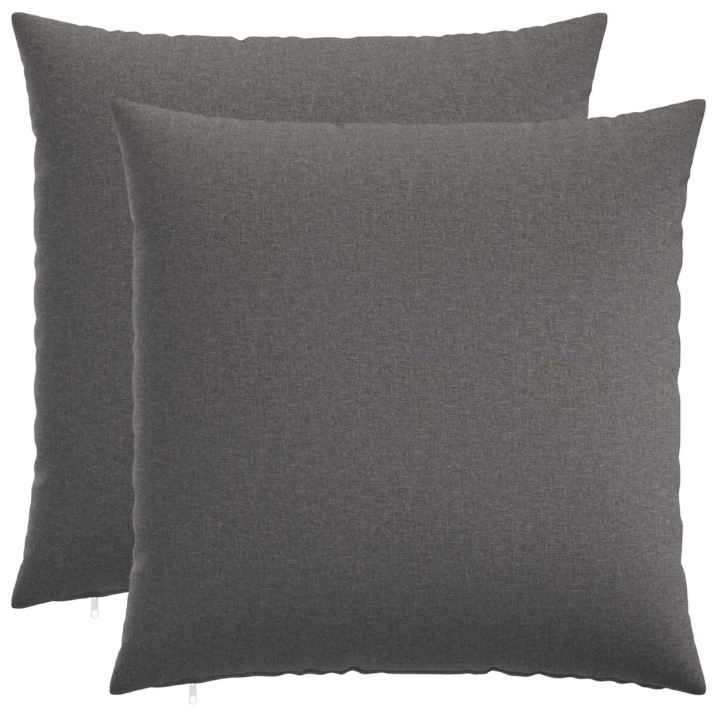 Federa 2 pz HEERLEN Grigio Chiaro 60 x 60 cm Tessuto 912517