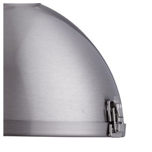 Sospensione Contemporanea Louisiana Acciaio Argento Policarbonato 1 Luce E27