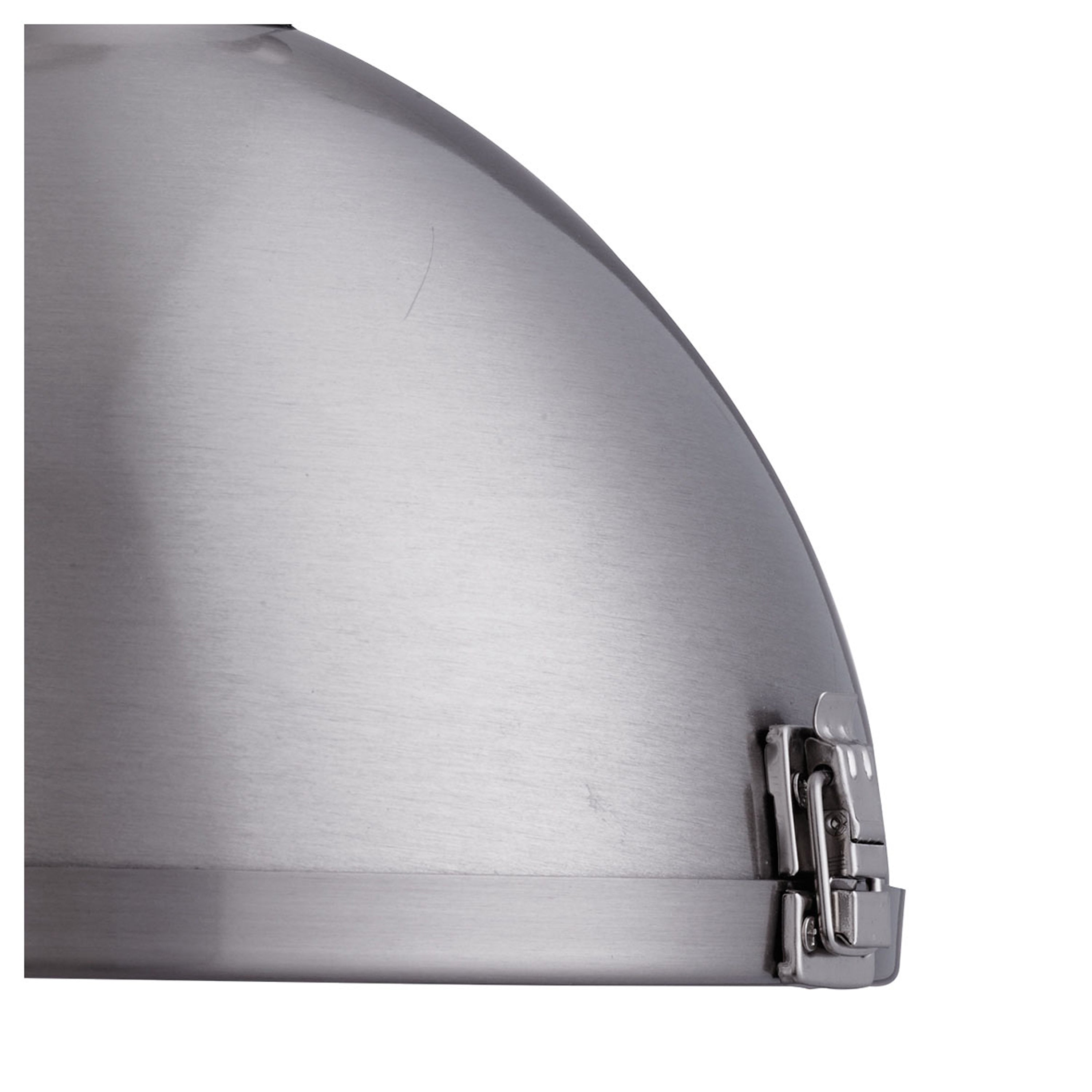 Sospensione Contemporanea Louisiana Acciaio Argento Policarbonato 1 Luce E27