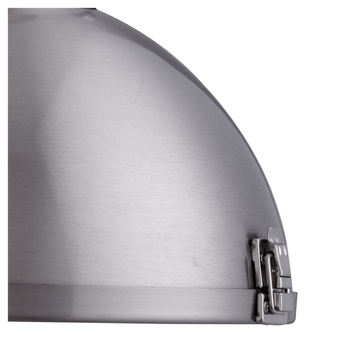 Sospensione Contemporanea Louisiana Acciaio Argento Policarbonato 1 Luce E27