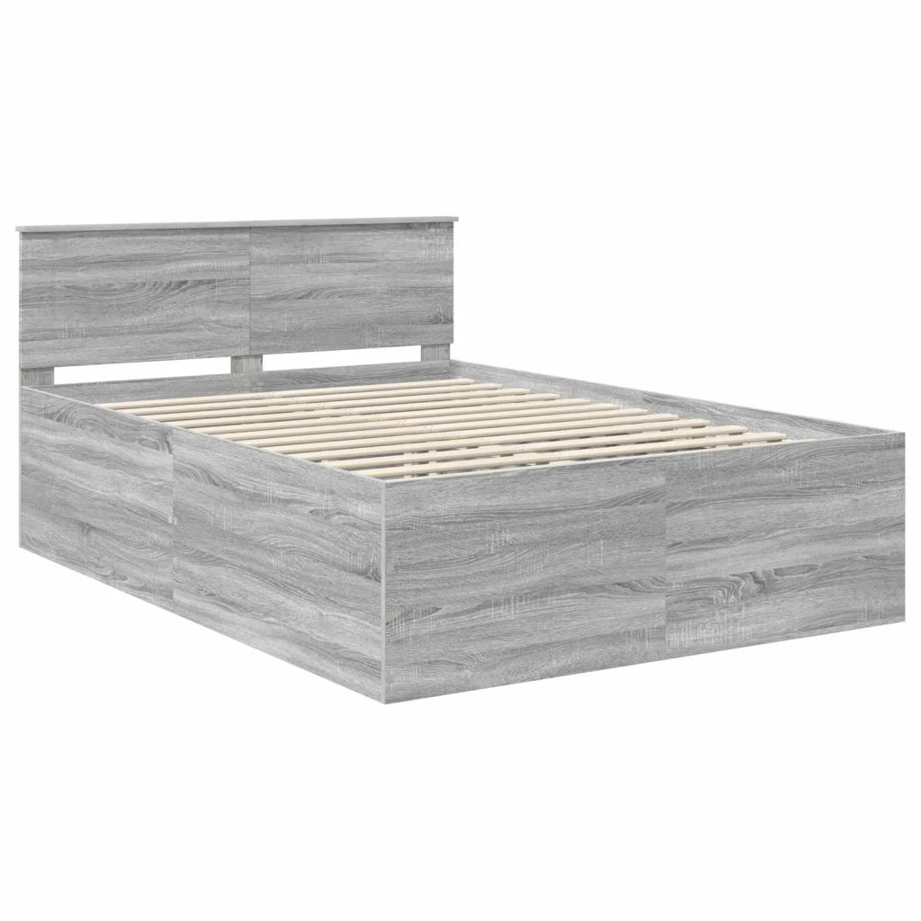 Struttura del letto con testiera Grigio Sonoma 150 x 200 cm 3408569