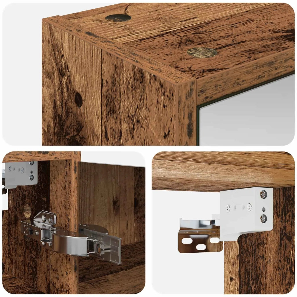 Mobiletto per specchio da bagno Legno vecchio 43 x 16 x 62.5 cm 889141