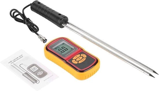Misuratore di Umidità Digitale GM640-LCD Misuratore di Umidità per Grano - Tester di Umidità per Avena-Riso-Maiz-Zucchero di Sorgo-Grano 

Specifiche tecniche: GM640-LCD