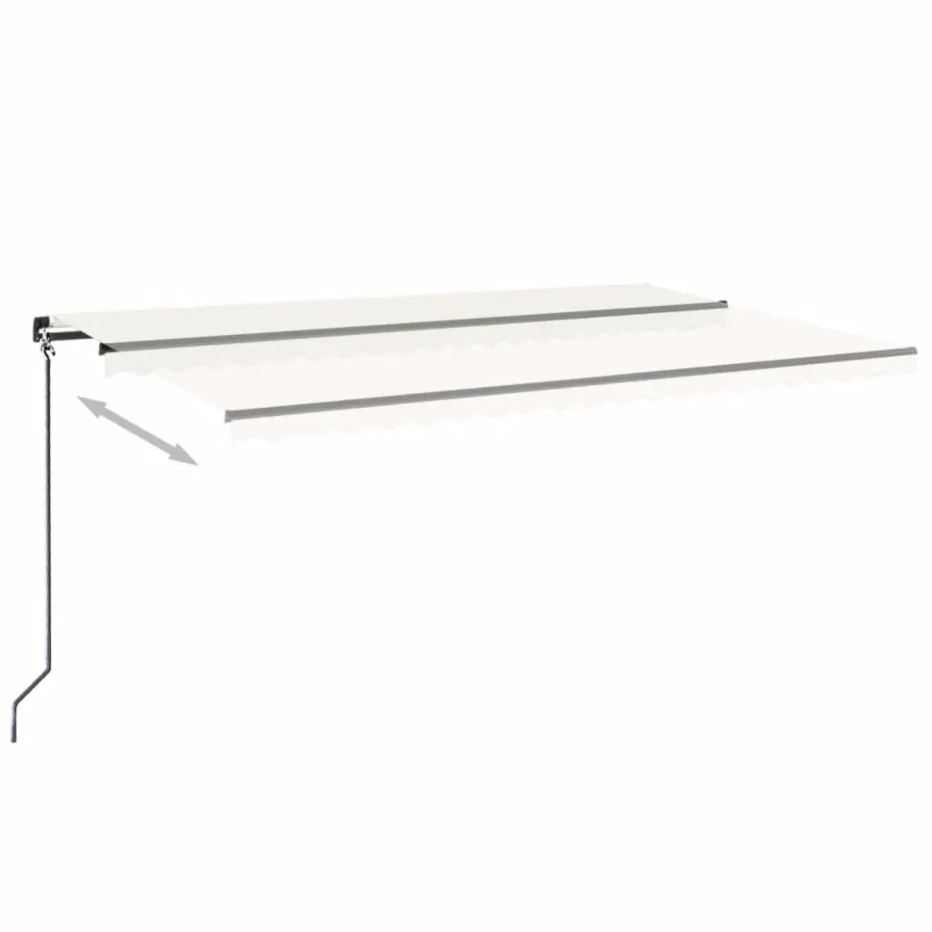 Tenda da Sole Retrattile Manuale 500x300 cm Crema 3069137