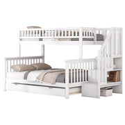 LETTO a castello con letto estraibile 90x200/140x200 cm pino bianco