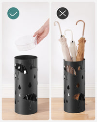 Valora LUC024B01 Portaombrelli in metallo nero stile moderno x4