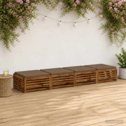 Cuscini per Sedia in 4 Pezzi SOEST 4 pz 100% Poliestere Tortora 944996