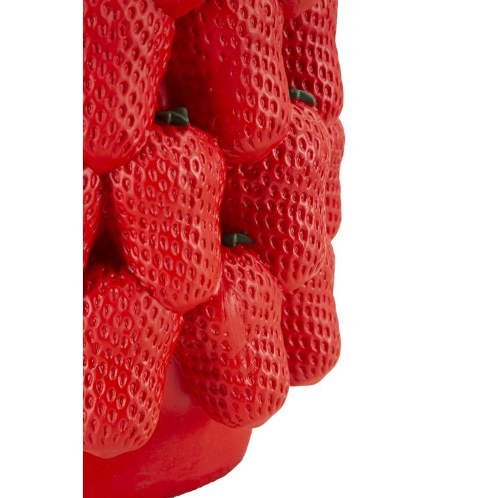 Vaso Decorativo Fragole, Rosso, Poliresina, 20x20x32 cm