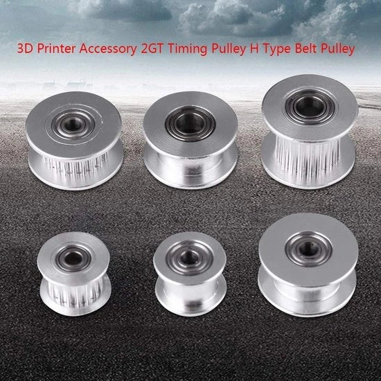 Accessori per stampante 3D 5 pezzi - Piastra distributrice in alluminio - 3 mm / 5 mm Chiave a sega - 16/20 dentata o senza denti - Raggio di curvatura 6 mm / 10 mm - W6 mm 20 T foratura 3 stadi.