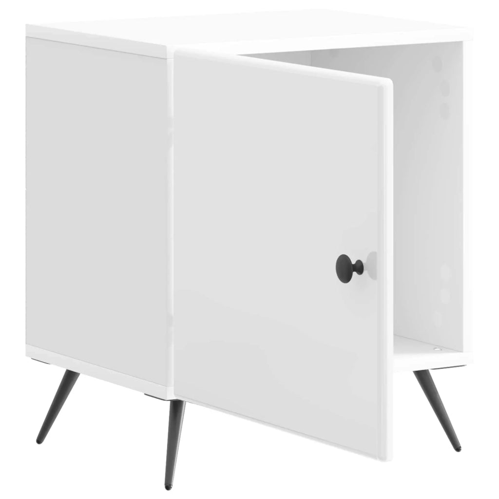Armadio da Notte Bianco Lucido 43 x 34,5 x 50 cm 895493