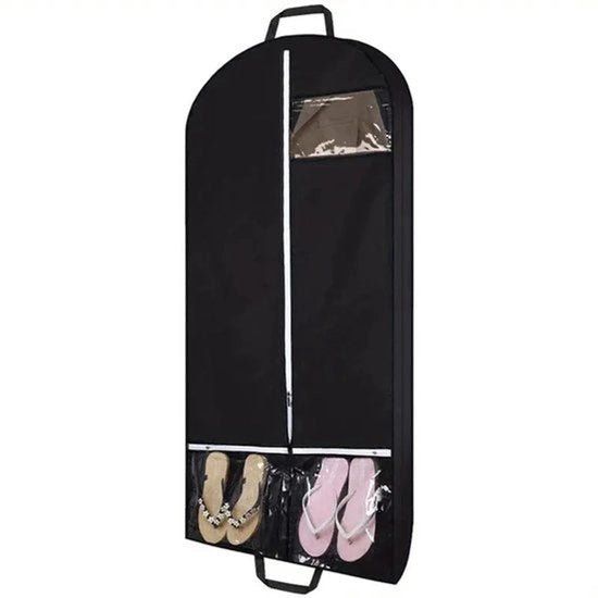 Sacchetto per camicia e giacca con tasca per riporre durante i viaggi, vetrina trasparente, sacchetto per abiti unisex appeso