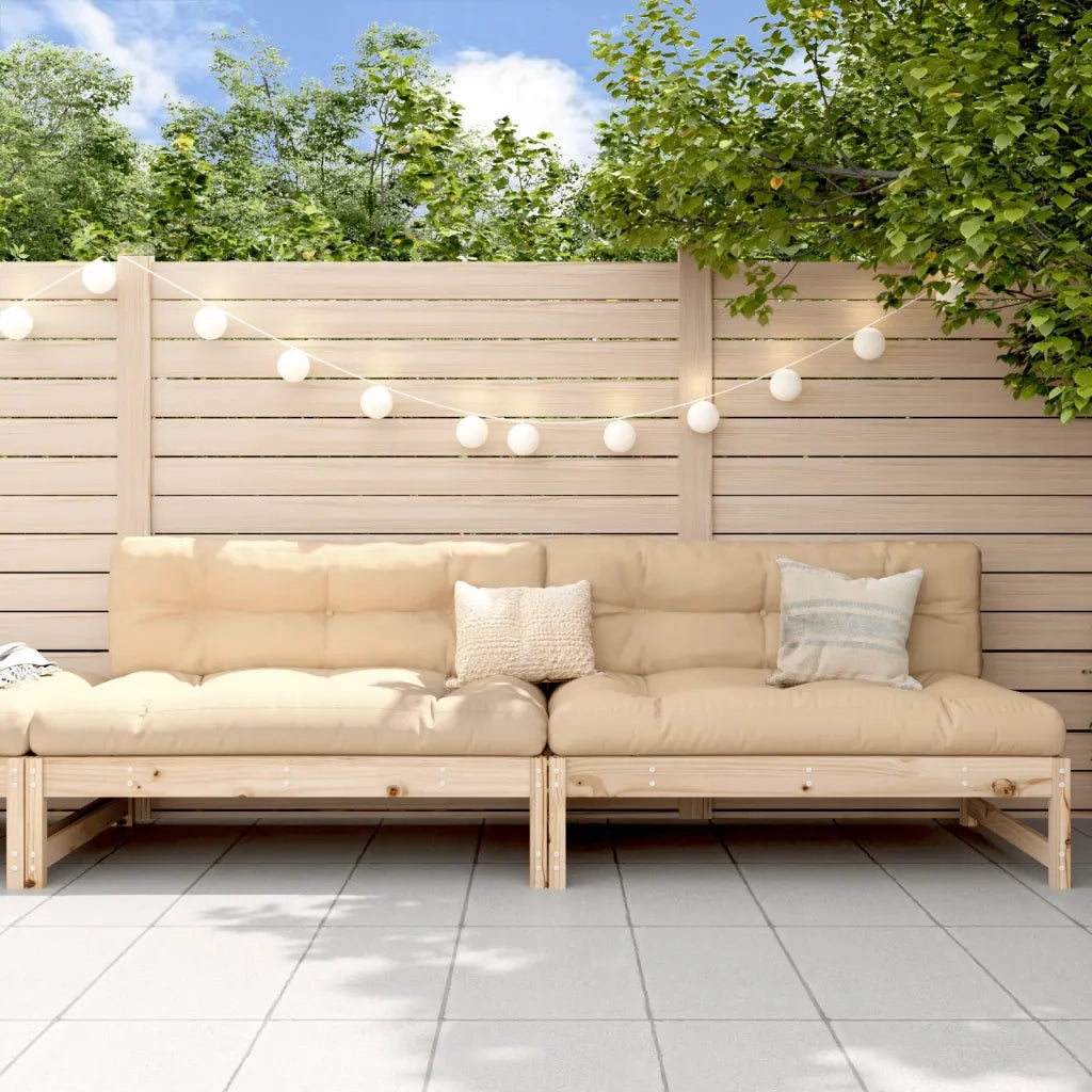 Divani Centrali da Giardino 2pz 120x80cm Legno Massello di Pinocod mxl 84859