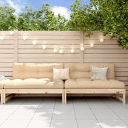 Divani Centrali da Giardino 2pz 120x80cm Legno Massello di Pinocod mxl 84859