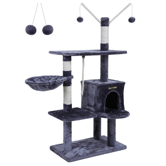 Tiragraffi Valora Albero per gatti in velluto e corda di sisal per interni di casa