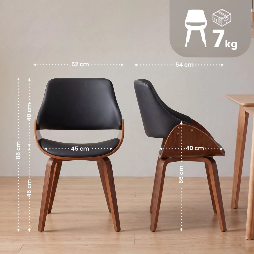 Sedia per sala da pranzo Vangale in ecopelle 2