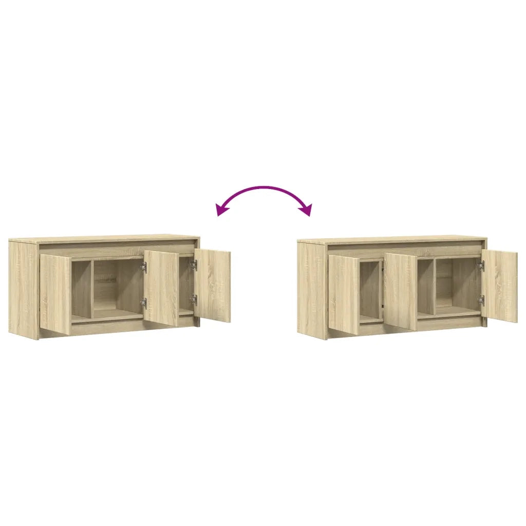 Mobile Porta TV con LED-Credenza per TV Rovere Sonoma 100x34x50cm in Truciolato 864809