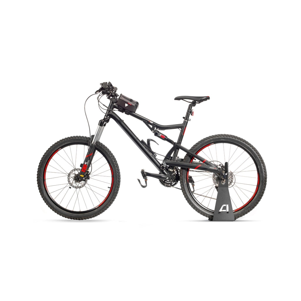 Andrys Porta Bici Piedistallo 1 Posto con Protezioni Acciaio Verniciato Nero