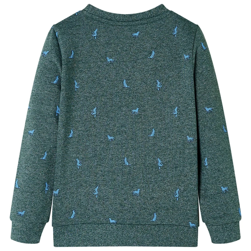 Felpa da Bambino Verde Scuro MÃ©lange 104cod mxl 108928