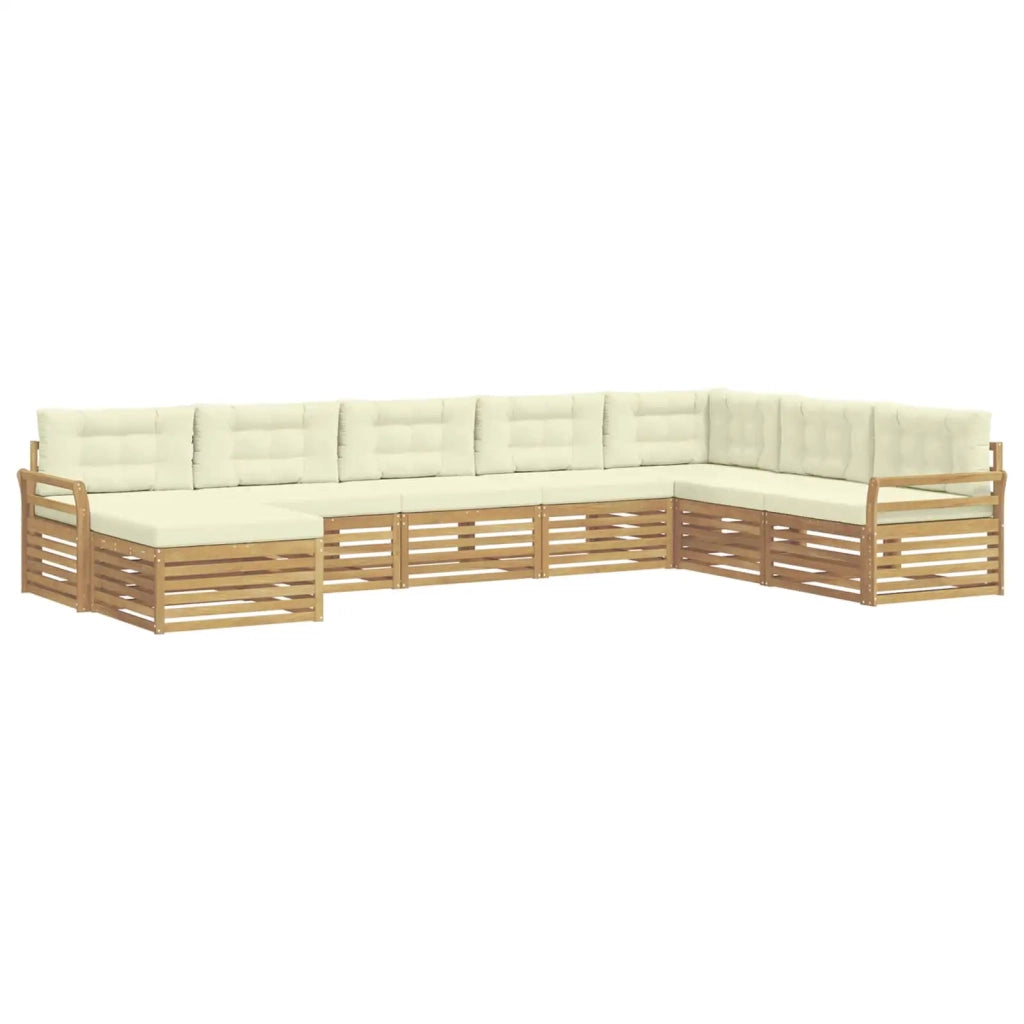 Set di divani da esterno 8 pcs Bianco e Crema 3390965