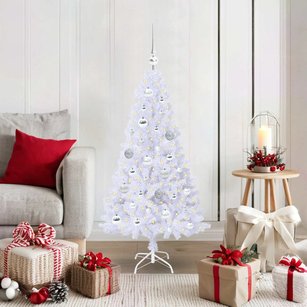 Albero di Natale artificiale Bianco 120 cm PVC e Acciaio 3426754