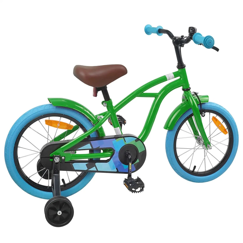 Bicicletta per Bambini 16 Pollici per bambini di 4-6 anni Verde 42009325