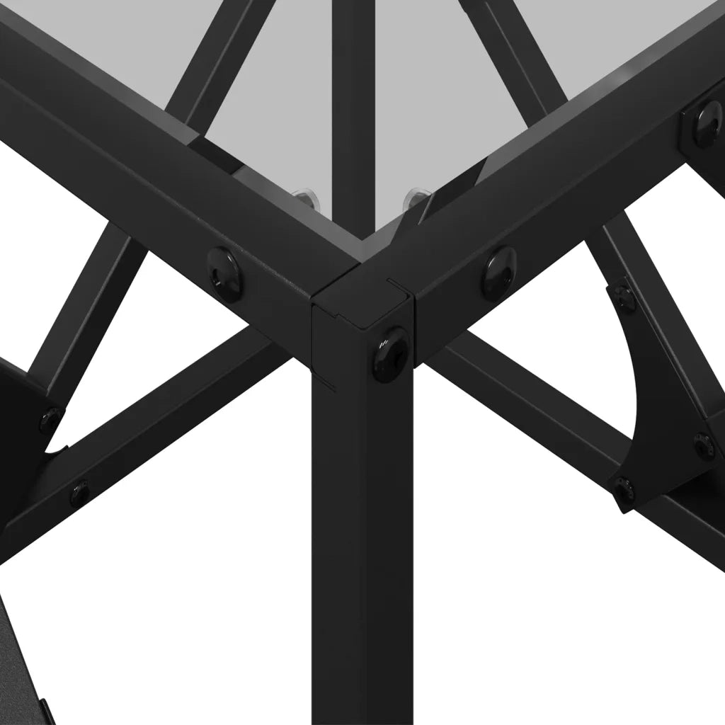 vidaXL Tavolini con Piano in Vetro Trasparente 2 pz 40x40x41cm Acciaio