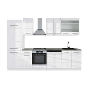 Cucina componibile Fame-Line Bianco lucido/Bianco 300 cm, PL Antracite Vicco