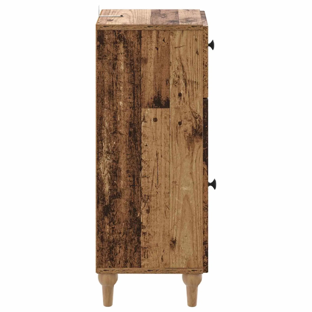 Mobiletto da Bagno ALKMAAR Legno antico 30 x 31 x 80 cm 896173