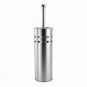 Trade Shop - Portascopino Bagno Contenitore Spazzolone Wc In Acciaio Satinato Decorato 69442 -