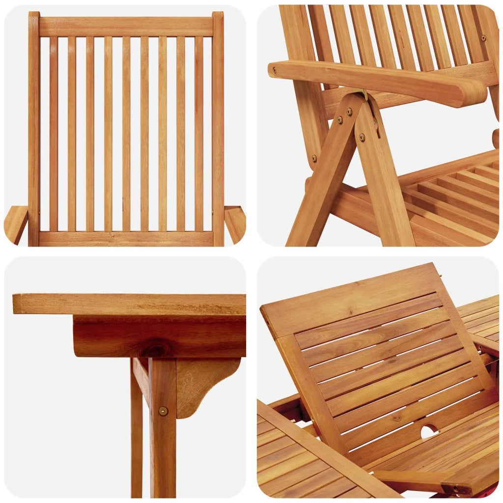 Set da pranzo da esterno con ombrellone 8 pz 3438551