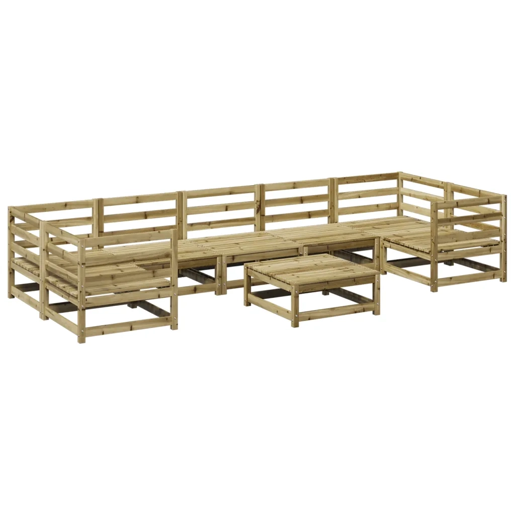 Set Divani da Giardino 8 pz in Legno Impregnato di Pino 3299334