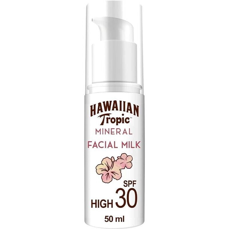 HAWAIIAN TROPIC MINERAL SUN MILK FACE LOZIONE SOLARE VISO CON 100% FILTRI PROTETTIVI MINERALI 50 ML