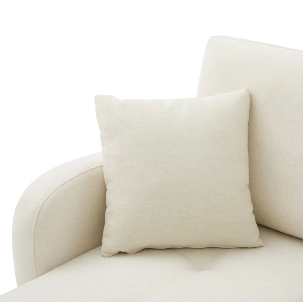 Divano angolare modulare 166x118x77 cm con chaise longue reversibile; schiuma; beige chiaro