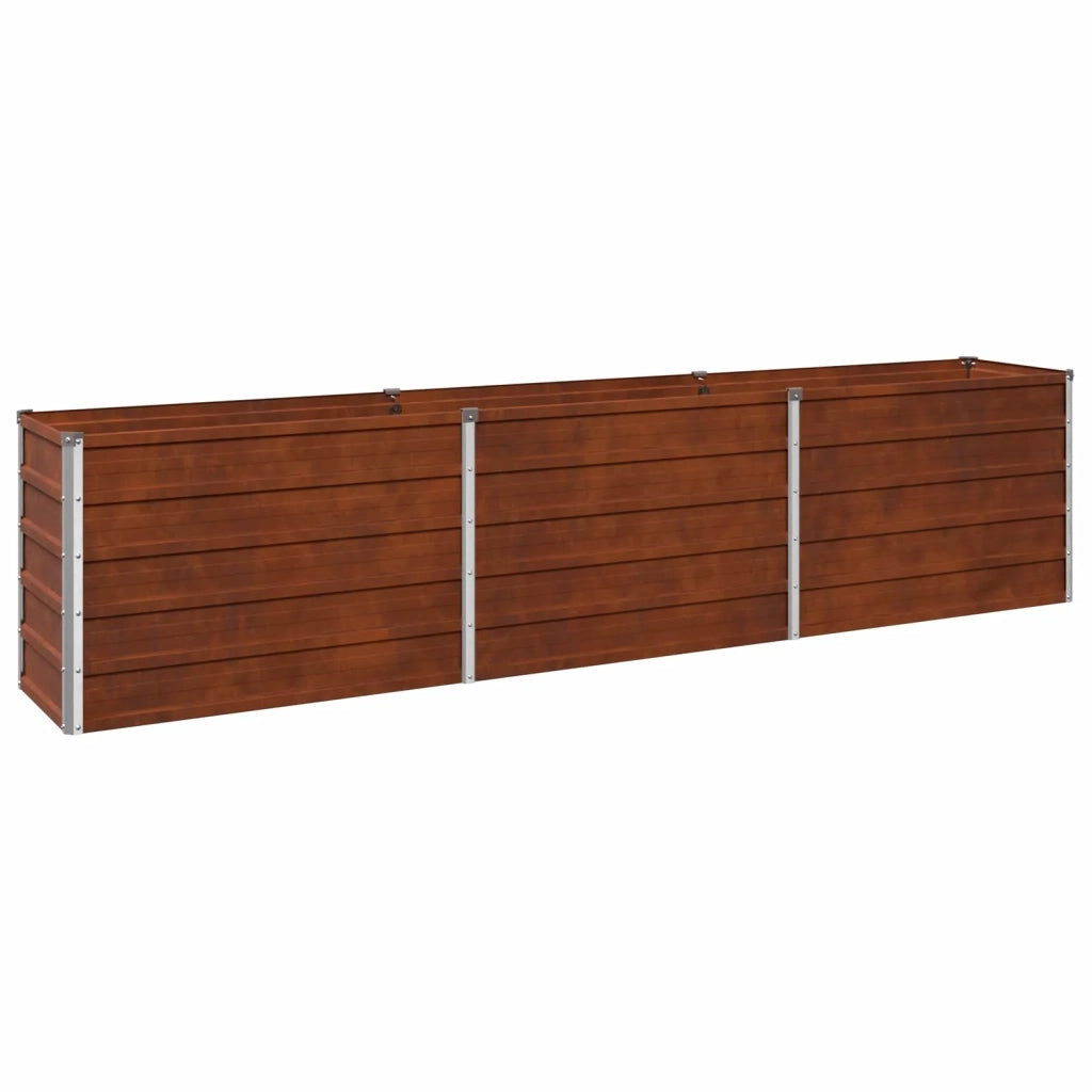 Letto rialzato da giardino Ruggine 240 x 40 x 55 cm cartone 8006259