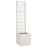 Fioriera da Giardino con Trellis Bianco 36x36x140 cm PP