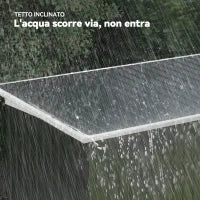 Casetta da Giardino Porta Utensili in Lamiera di Acciaio con Porte Scorrevoli, 280x130x172cm, Grigio-Nero