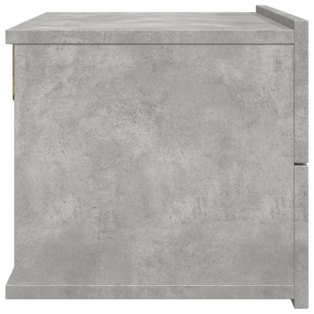 Comodino | Armadio da Notte | Mobiletto da notte Grigio Cemento 40x30x30 cm in Legno Multistrato