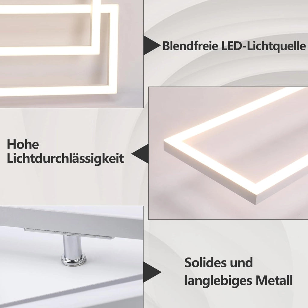 ZMH Lampada da soffitto plafoniera LED dimmerabile 36W moderna con telecomando per soggiorno