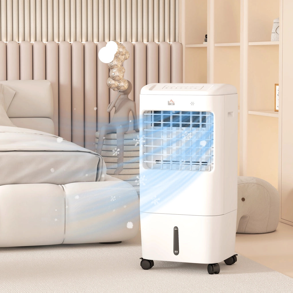 Raffreddatore Aria Portatile 15L 3 Velocita' Timer 7,5h ¨C Zephmum ¨C Bianco 37x32x78 cm