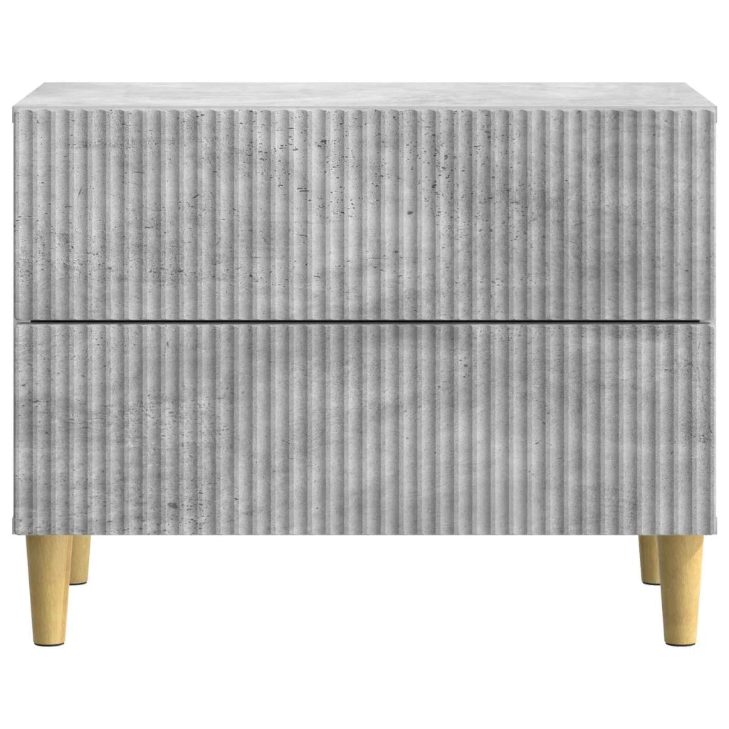Armadio da Notte con cassetto Grigio Cemento 62 x 34,5 x 48 cm
