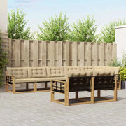 Set di divani da esterno con cuscino 8 pcs Bianco e Beige