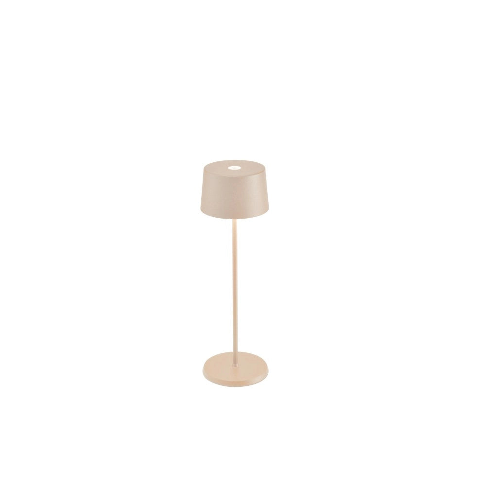 Zafferano Lampada a led da tavolo Olivia Pro Sabbia ricaricabile e dimmerabile - 2200-2700-3000K 9h alla massima potenza