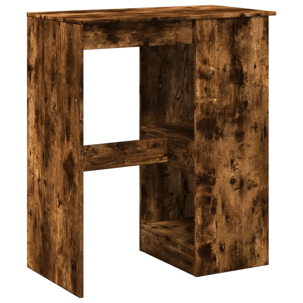 Tavolo Bar con Rastrelliera Rovere 90x47,5x103,5 cm Multistrato 854341